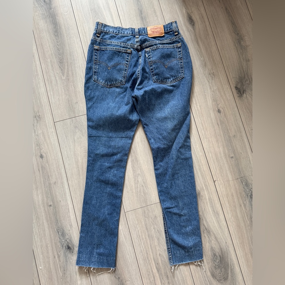 Levi's Blue Vintage Straight Jeans Classic Denim - Picture 6 of 7